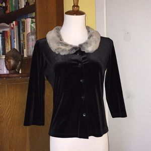 Vol. 1 - Vintage Fur Trimmed Cardigan